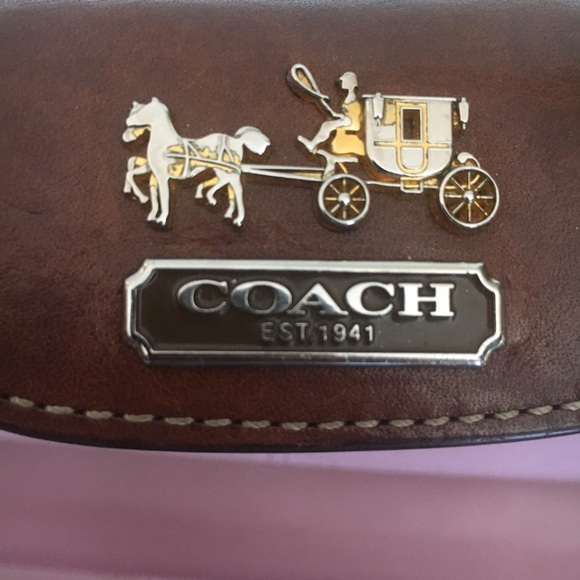 Vintage Coach Block C Leather Wallet - Picture 3 of 8